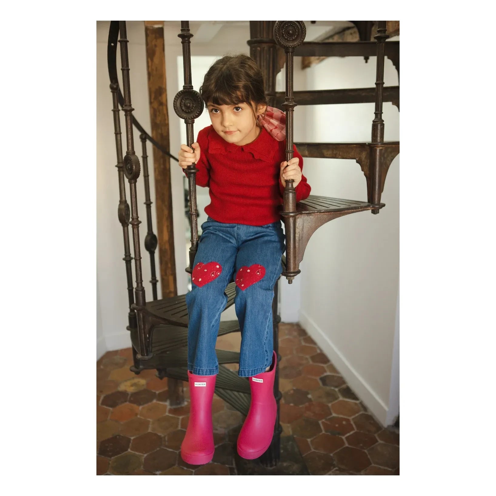 Louis Louise - Alinou Peter-Pan-Kragen Pullover | Rot