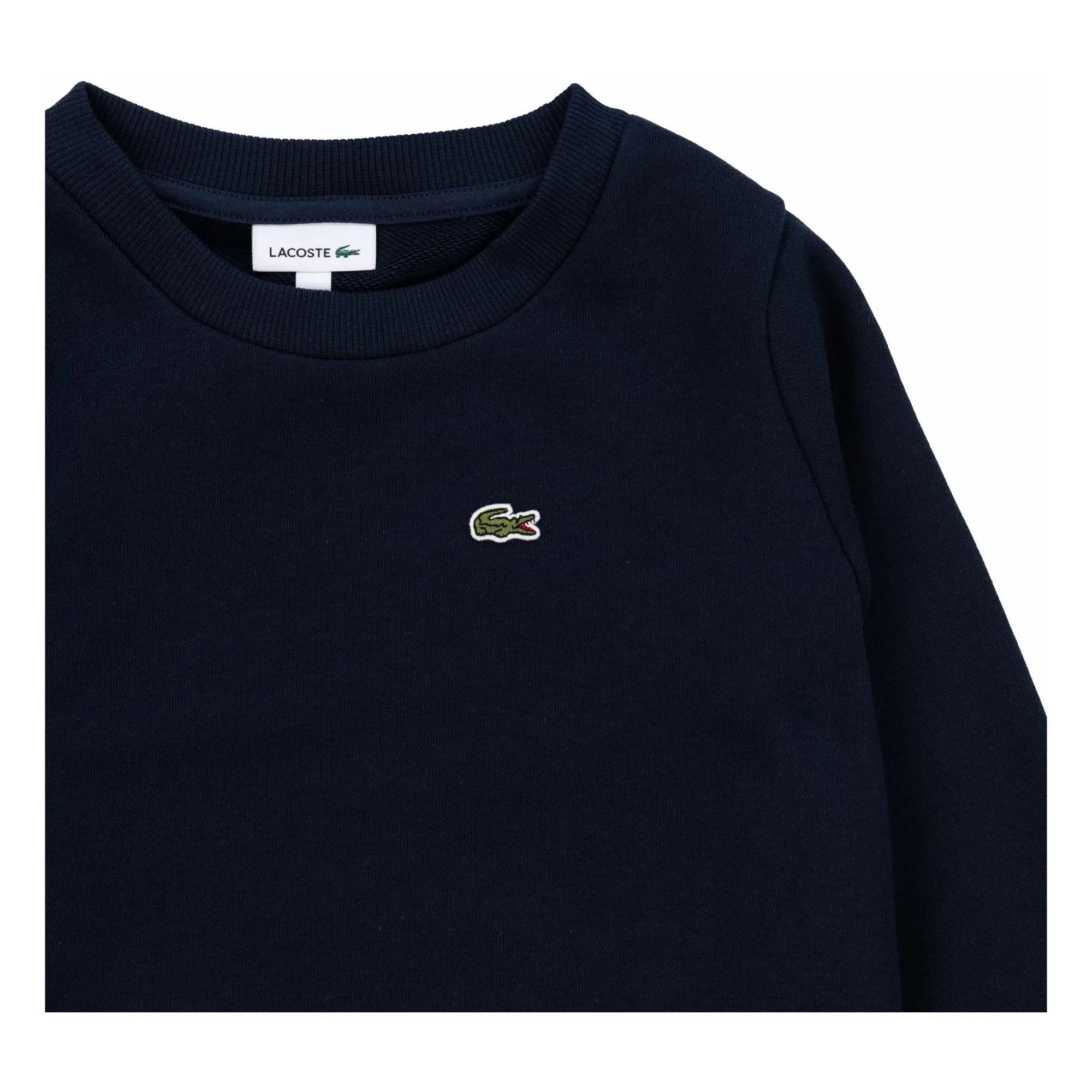 Lacoste - Organik Pamuk Logo Sünger Sweatshirt | Lacivert