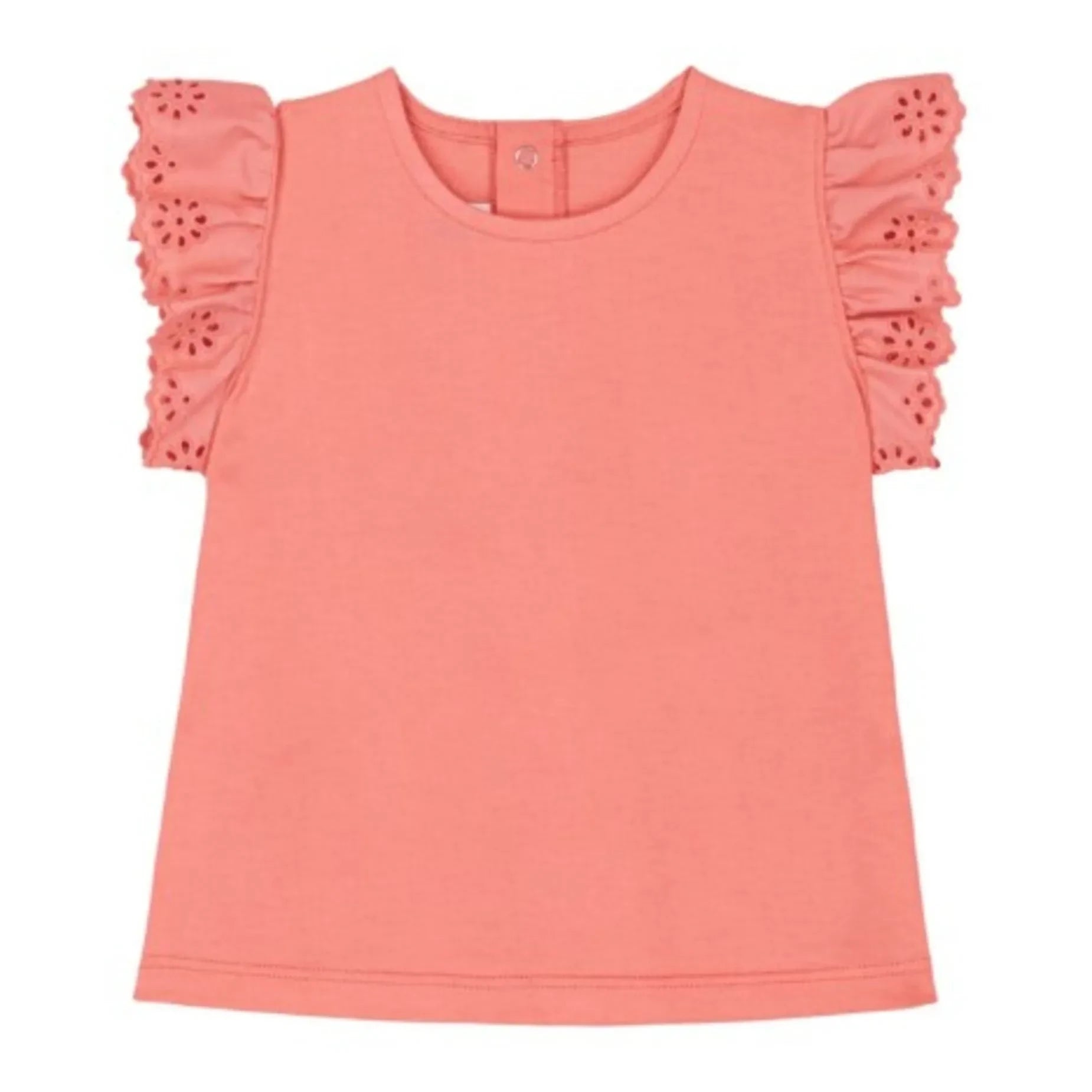 Petit Bateau - Broderie Anglaise Tişört | Korall