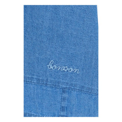 Bonton - Pantalón Corto Chambray Festoneado con Bolsillos Clovis | Azul Denim