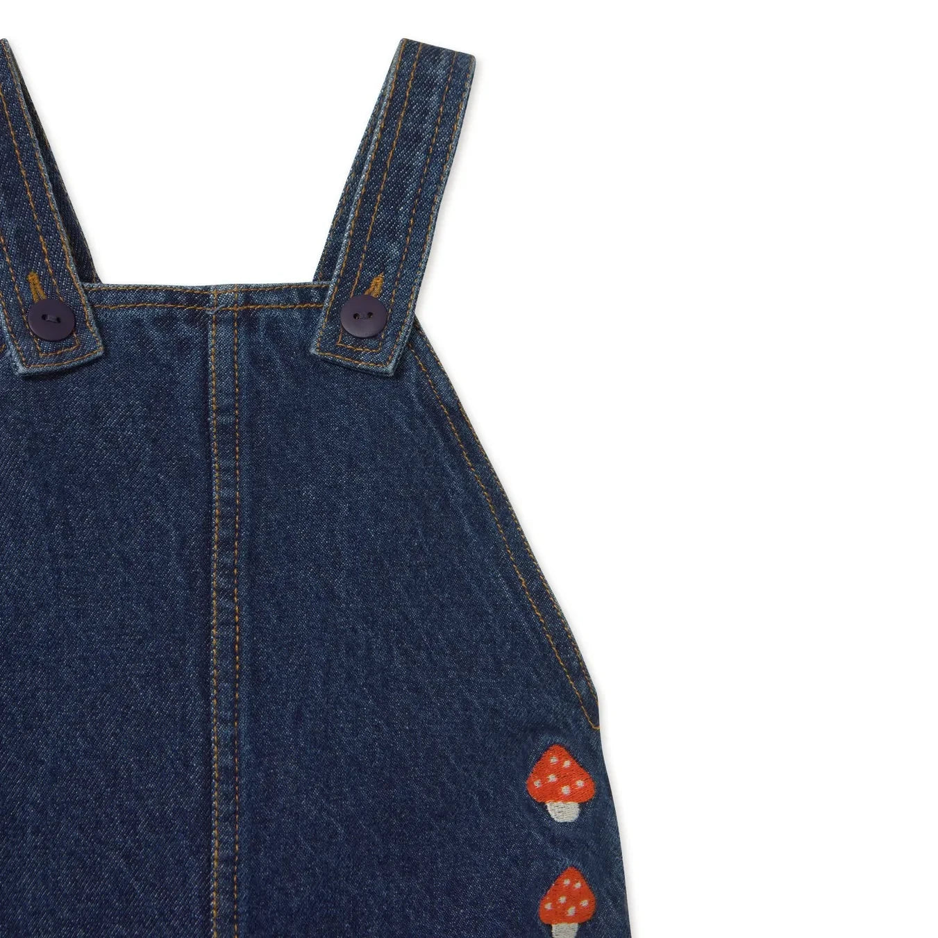 Tinycottons - Denim Mantar Salopet | Koyu Mavi