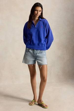 Polo Ralph Lauren kadın pamuklu fermuarlı sweatshirt