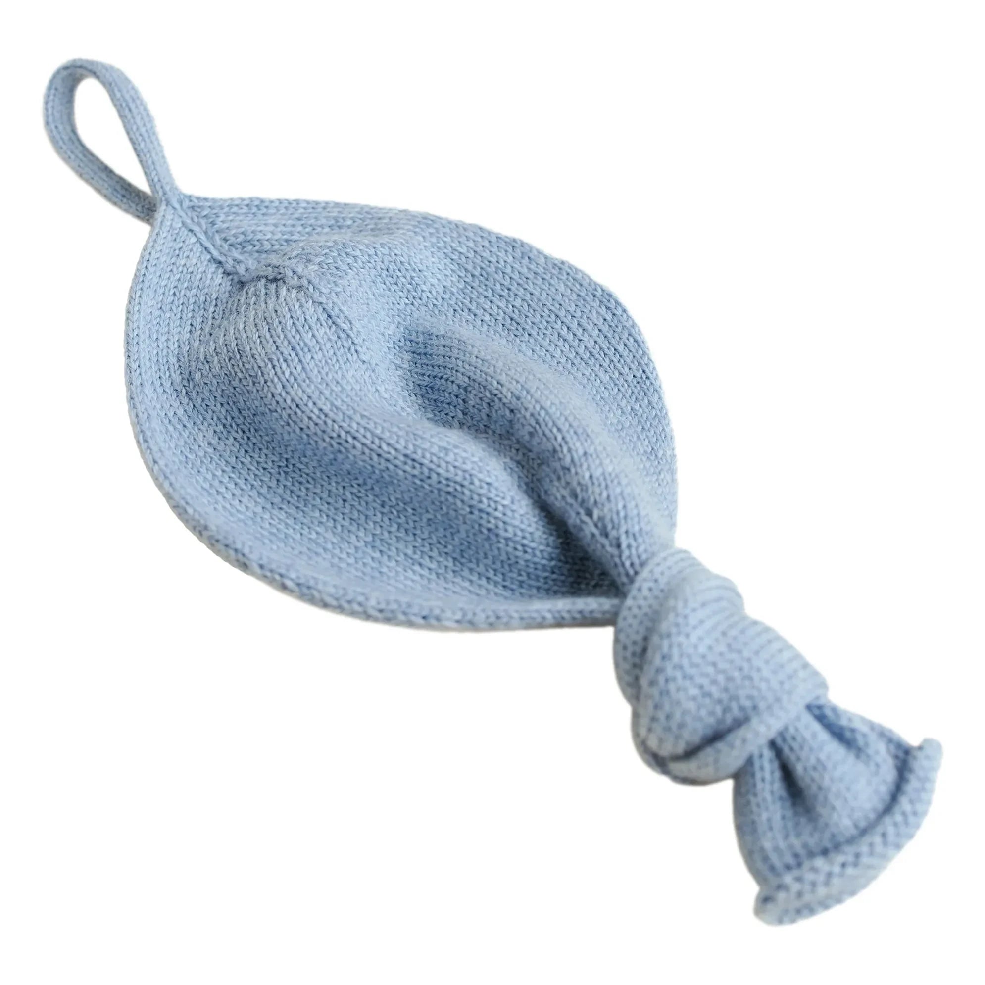 Hvid - Titi Merino Wool Pacifier Holder | Light Blue