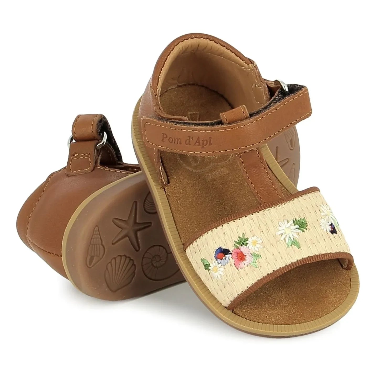Pom d'Api - Air Natur Fleurs sandaletler | Cannelle