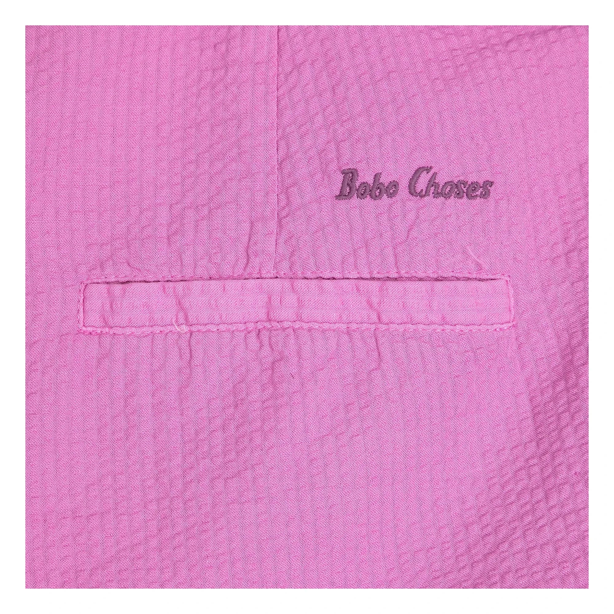Bobo Choses - Lila Baumwoll-Seersucker Plissierter Short