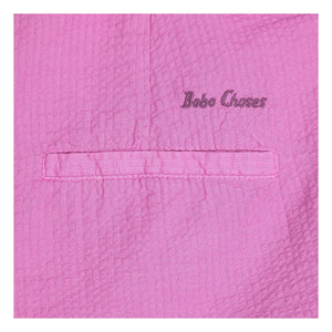 Bobo Choses - Lila Baumwoll-Seersucker Plissierter Short