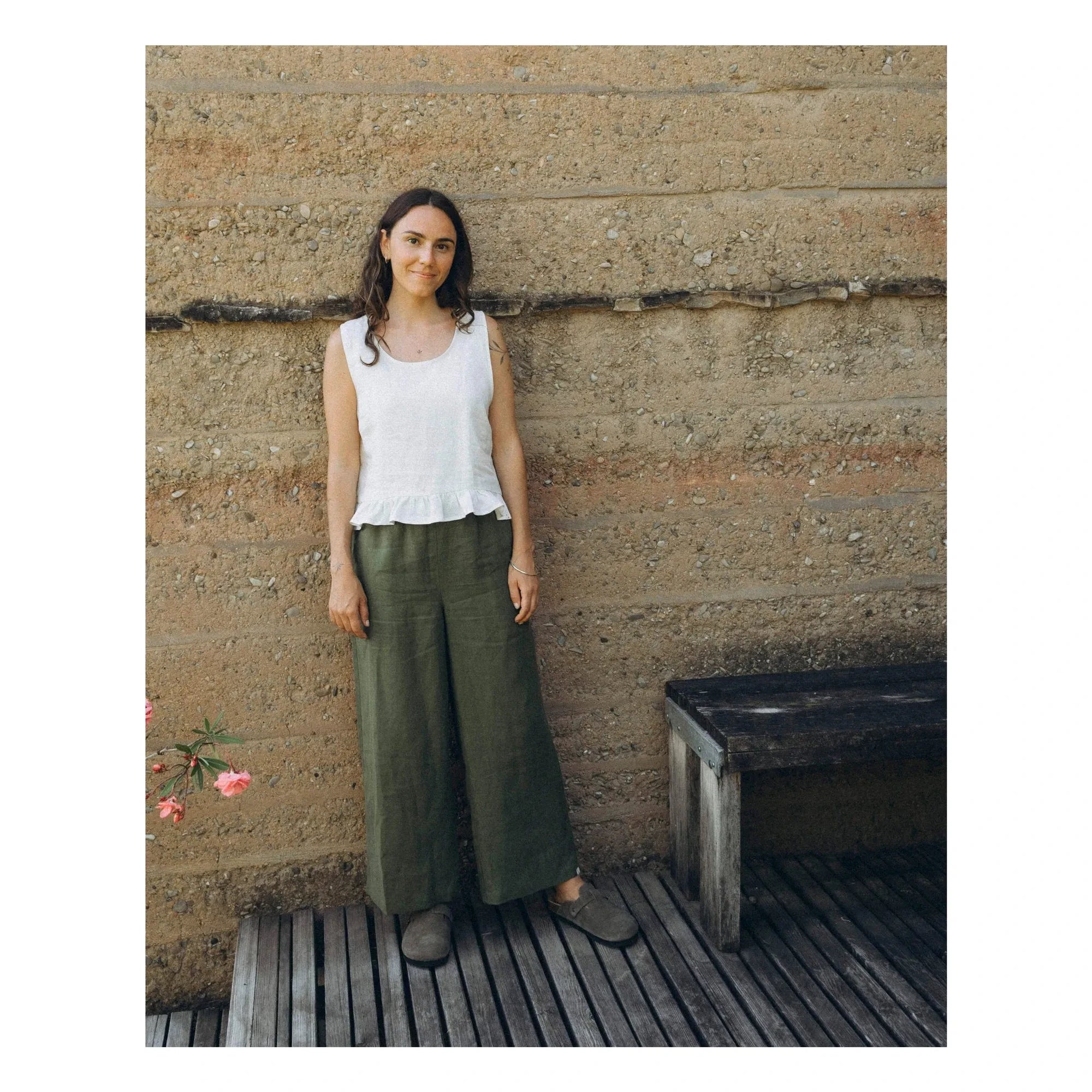 Matona - Keten pantolon | Zeytin
