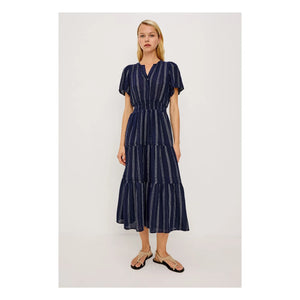 Rails - Vestido a rayas Cannes | Azul marino