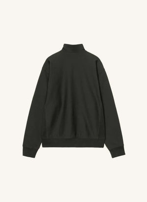 Carhartt WIP - American Script Sweatshirt mit halbem Reißverschluss | Schwarz