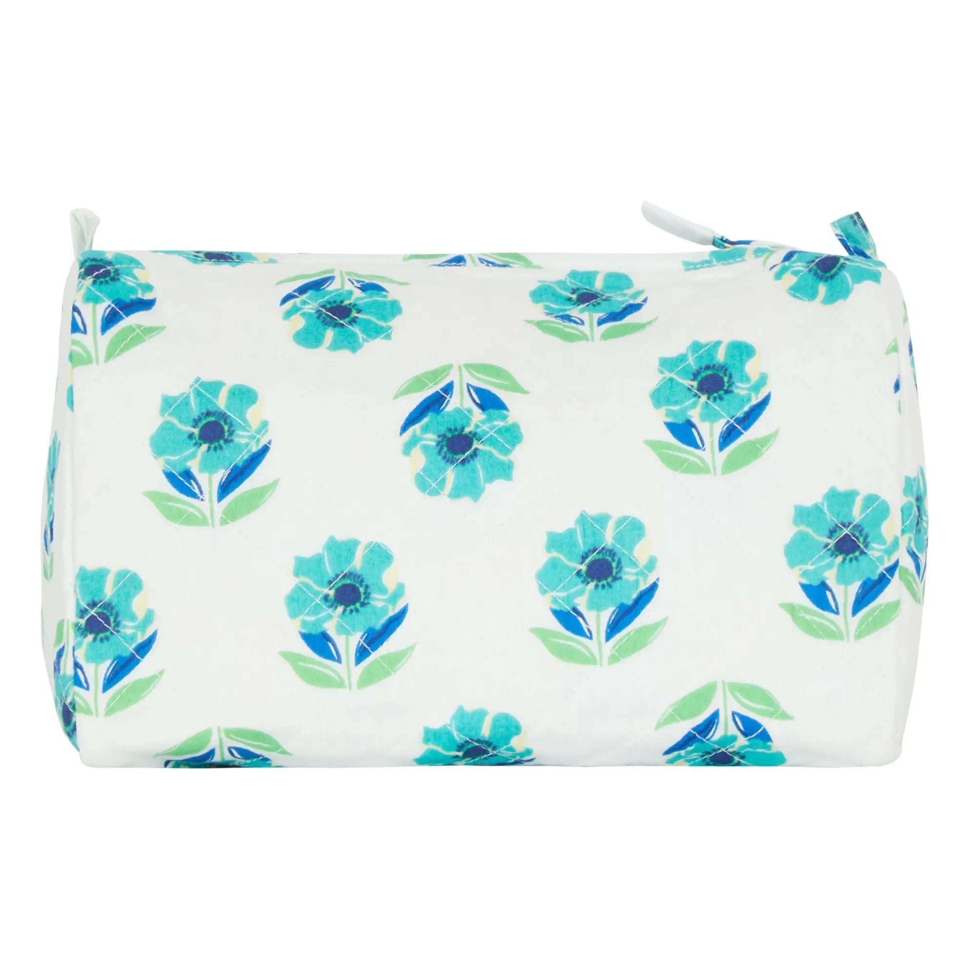 Lucas du Tertre - Blue bouti round toiletry bag | Azure blue