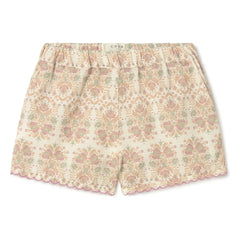 Coco au Lait - Bio-Baumwollshorts mit Blumenmuster | Ecru