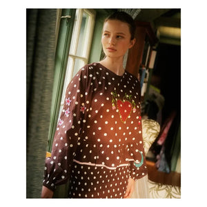 SISSEL EDELBO - Diana Bluse aus Bio-Baumwolle | Braun