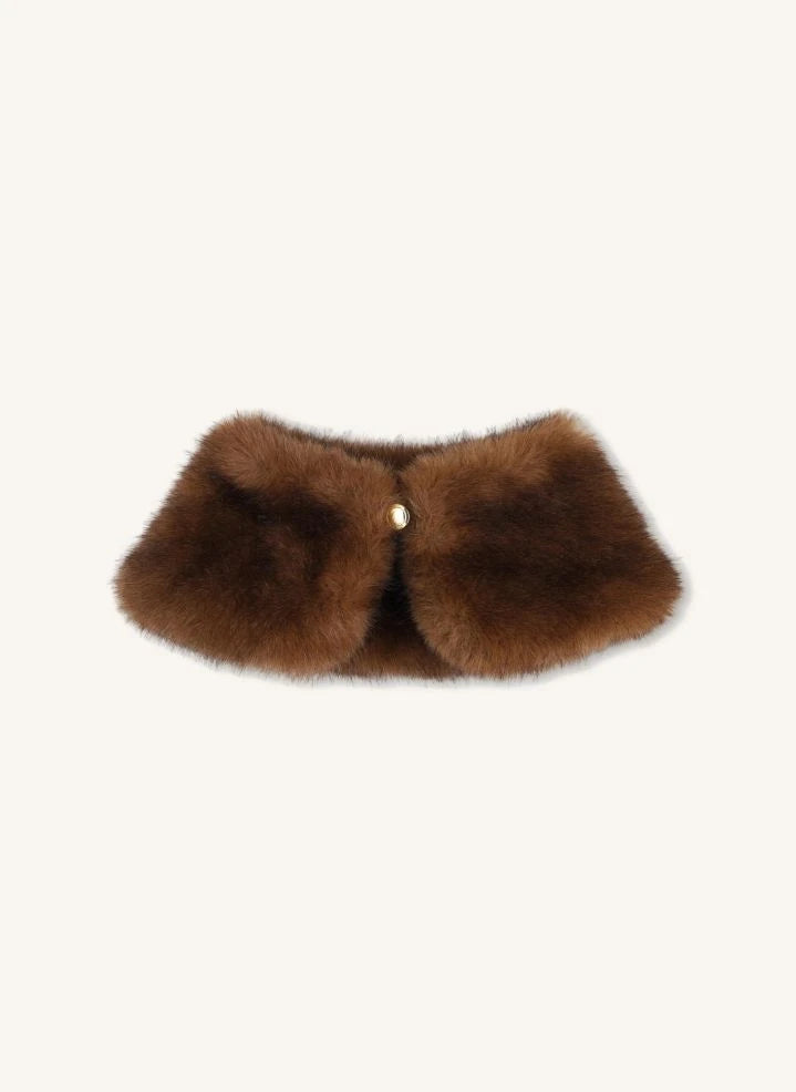 Chloé - Abnehmbarer Fleecekragen | Camel