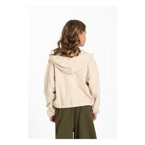 Hundred Pieces - Blush Forever Organik Pamuklu Fermuarlı Sweatshirt | Krem
