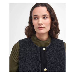 Barbour - Chaleco sin mangas Dulsie Shearling | Negro