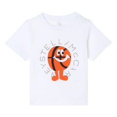 Stella McCartney Kids - Stella Basket organik pamuklu T-shirt | Beyaz