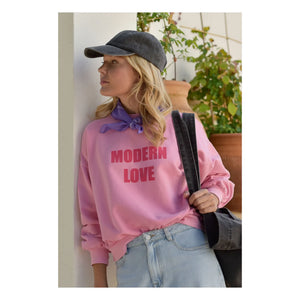 Marlot Paris - Romy Modern Love organik pamuk sweatshirt - Kadın koleksiyonu | Pembe