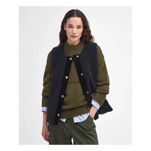 Barbour - Chaleco sin mangas Dulsie Shearling | Negro