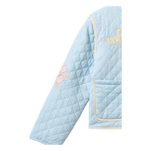 Copenhagen Colors - Organic Cotton Embroidered Quilted Jacket | Light Blue