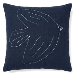 Editions Aimable - Hector Bird Cojín | Muselina azul noche