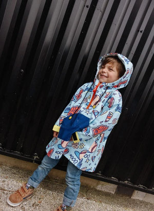 Hello Hossy - Baseball Game Rain Poncho | Blue