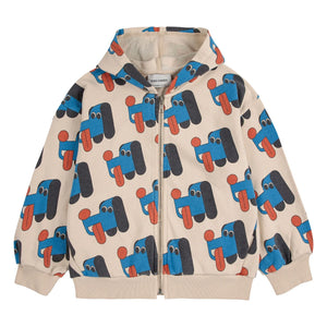 Bobo Choses - Kapüşonlu Sweat Dogs Organik Pamuk | Bej