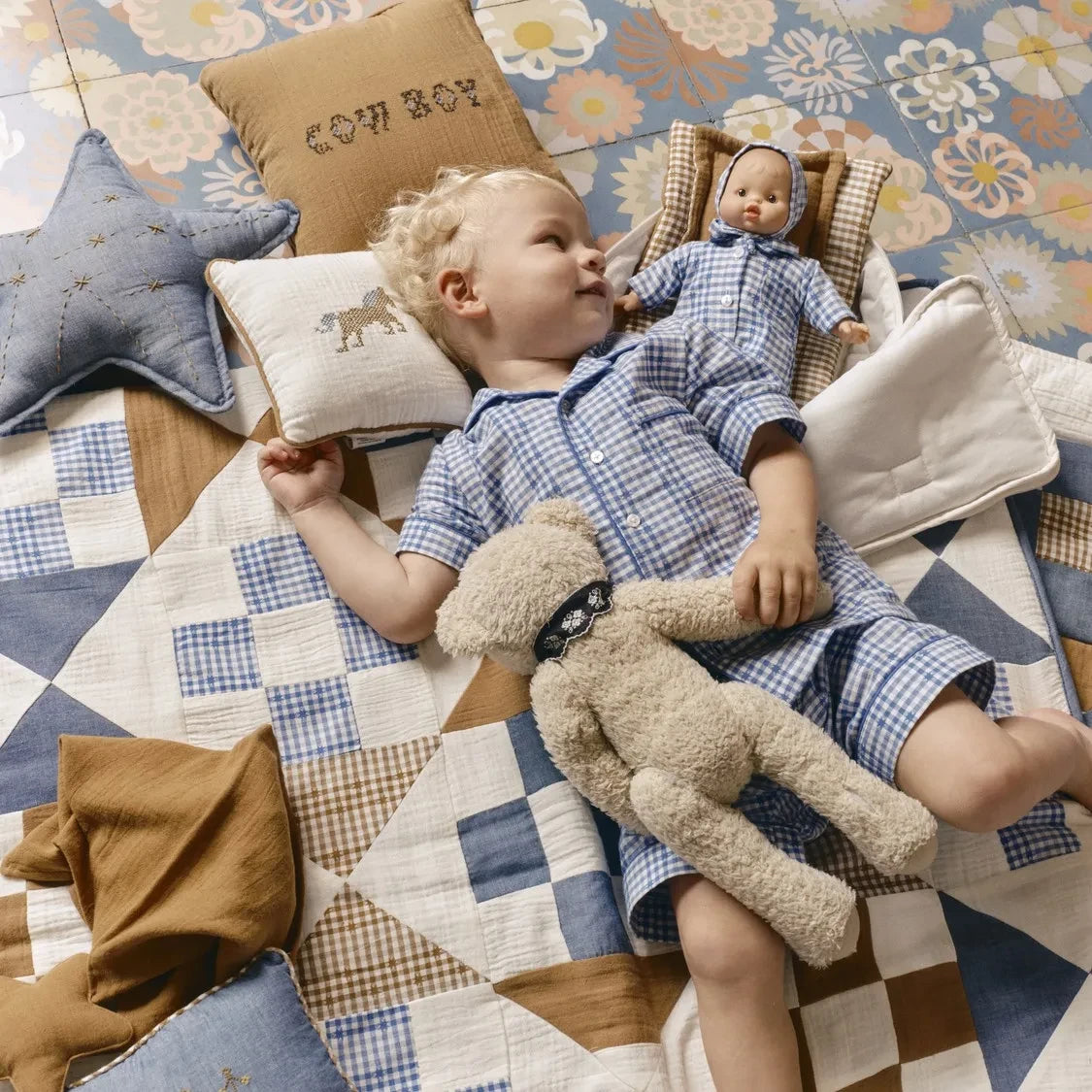Editions Aimable - Pio pijama | Mavi Vichy Algodón