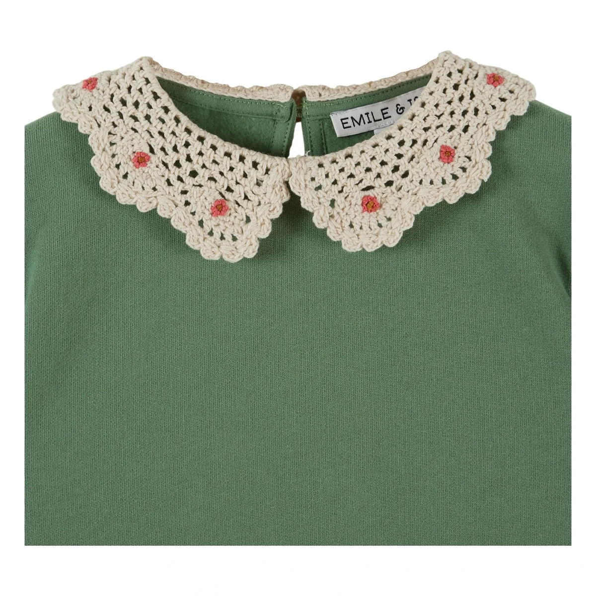 Emile et Ida - Organik Pamuklu Kemerli Sweatshirt | Zeytin Yeşili