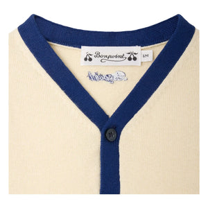 Bonpoint - Strickjacke aus Bio-Baumwolle Tahiel | Creme