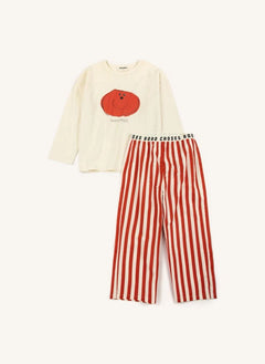 Bobo Choses - Bobo Choses Conjunto de camiseta y pantalón de algodón orgánico | Rojo
