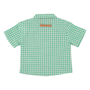 Piupiuchick - Organik Pamuklu Gingham Gömlek | Turkuaz