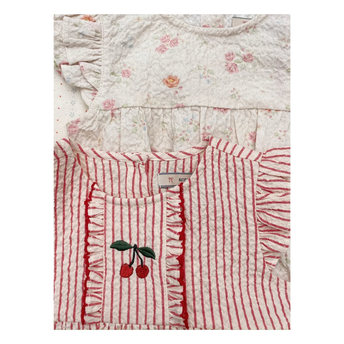 Konges Sløjd - Ellie Striped Organic Cotton Romper | Red
