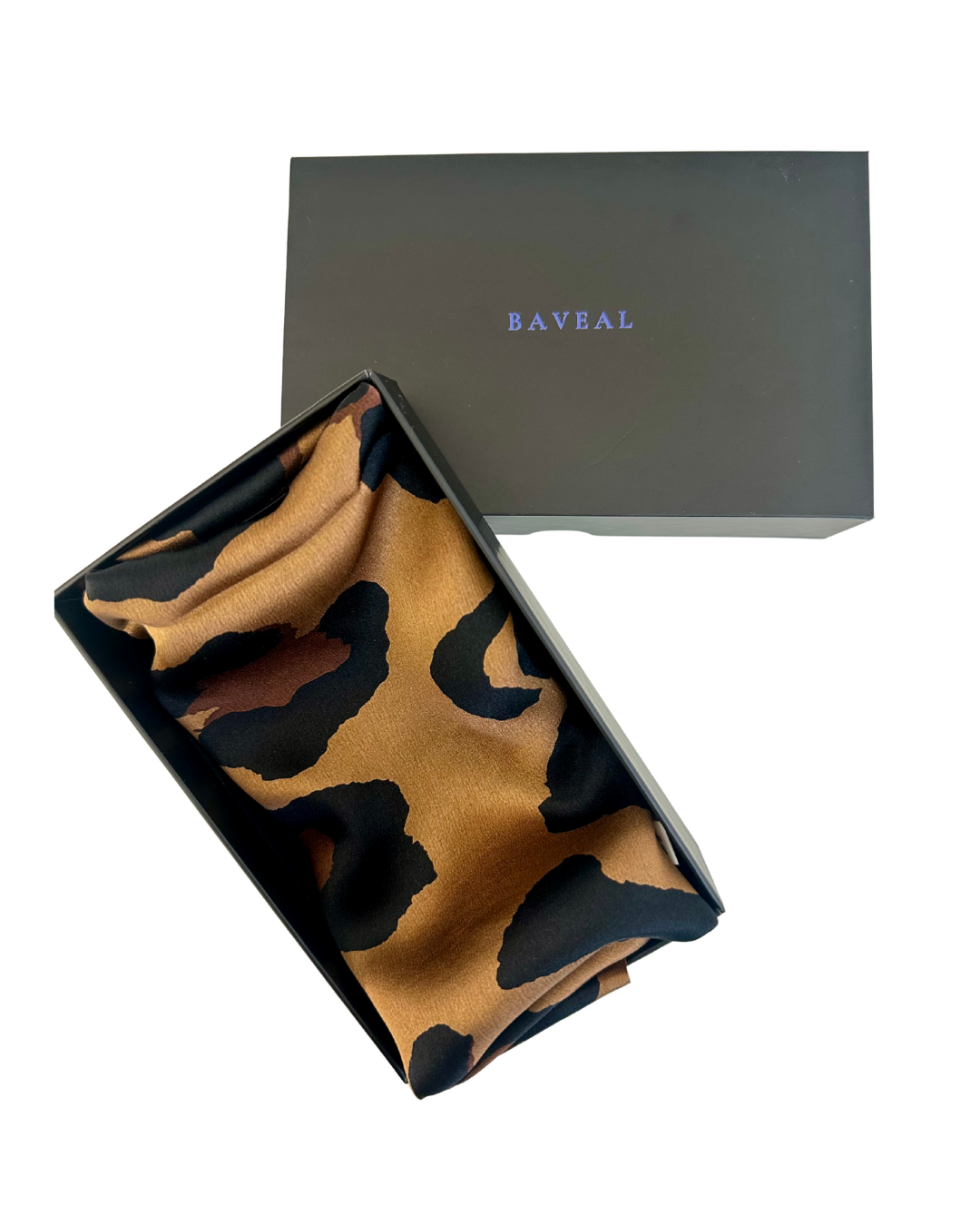 Baveal - Ambre Noir %100 Dut İpeği Fular 65 cm