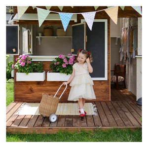 Olli Ella - Wheelbarrow leaf rattan basket