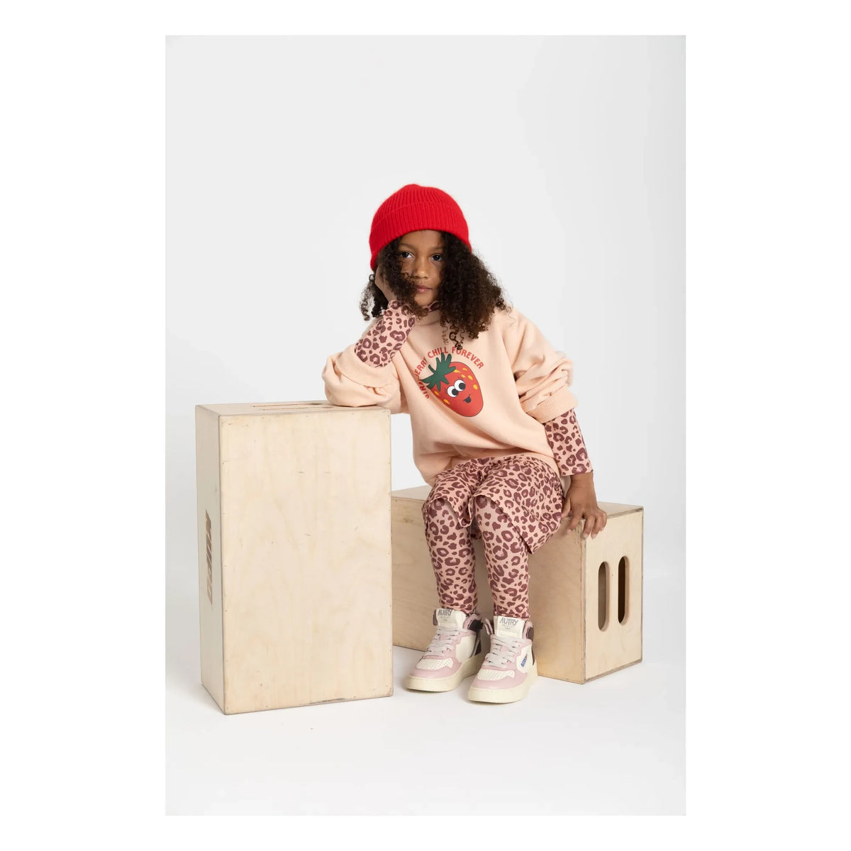 Hundred Pieces - Bisiklet yaka sweatshirt | Soluk Pembe