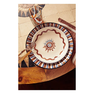 Tressé - Patterned Dessert Plate | Brown