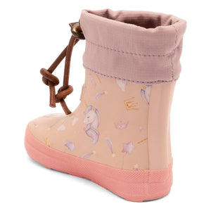 bisgaard - Botas de lluvia barefoot con unicornio | Rosa