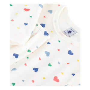 Petit Bateau - Kalpler Pijama Takımı Organik Pamuk | Beyaz