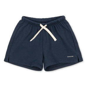 Konges Sløjd - Shorts de felpa con lunares de algodón orgánico unisex | Azul oscuro