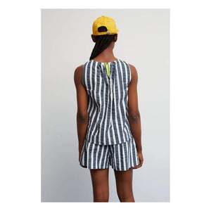Dr Bloom - Fresco Stripes Bluz | Lacivert