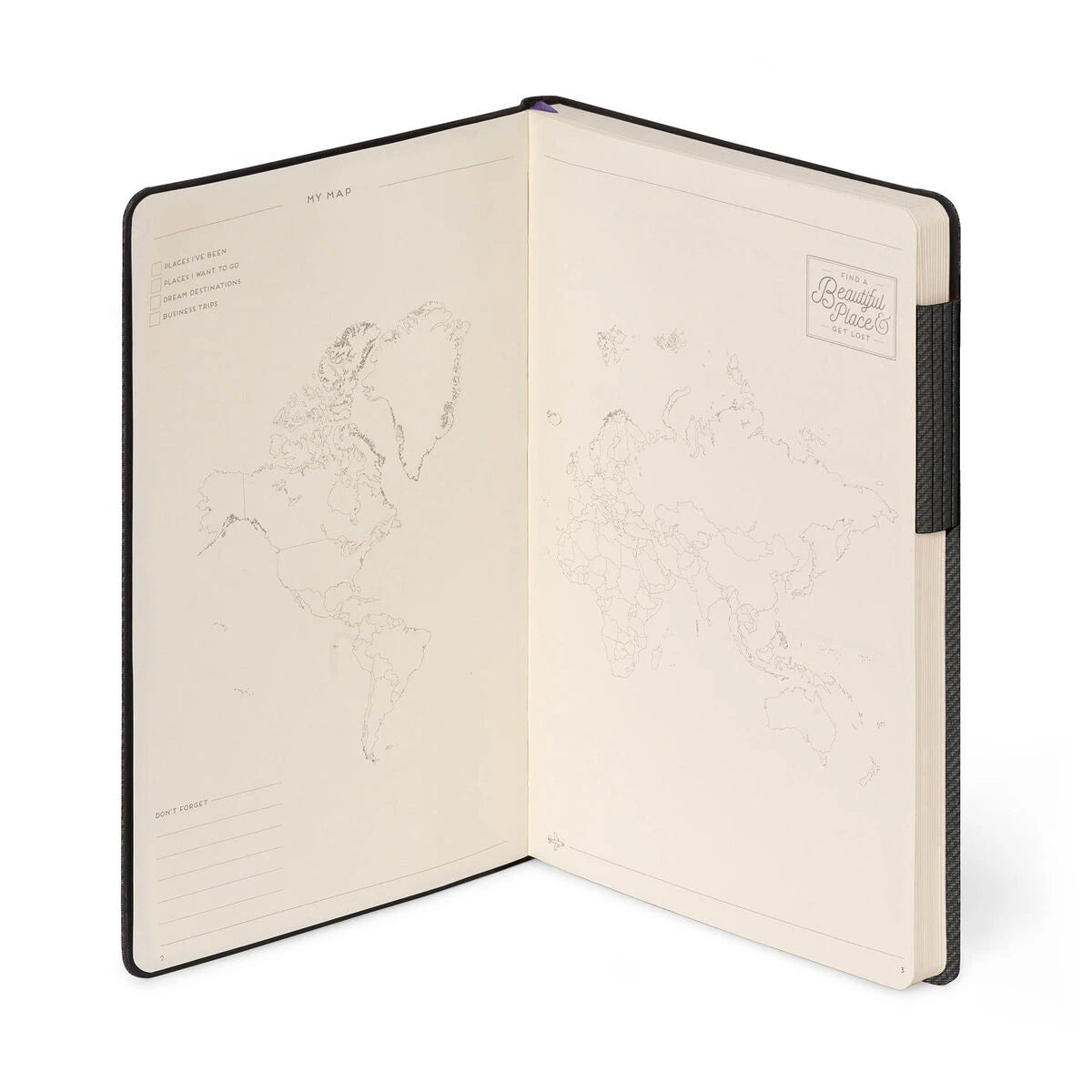 Legami - Lined Notebook, Monochrome Soft Cover - Deep Graphite - My Notebook