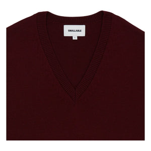 Smallable Woman - Elina Sleeveless Merino Wool Sweater | Maroon