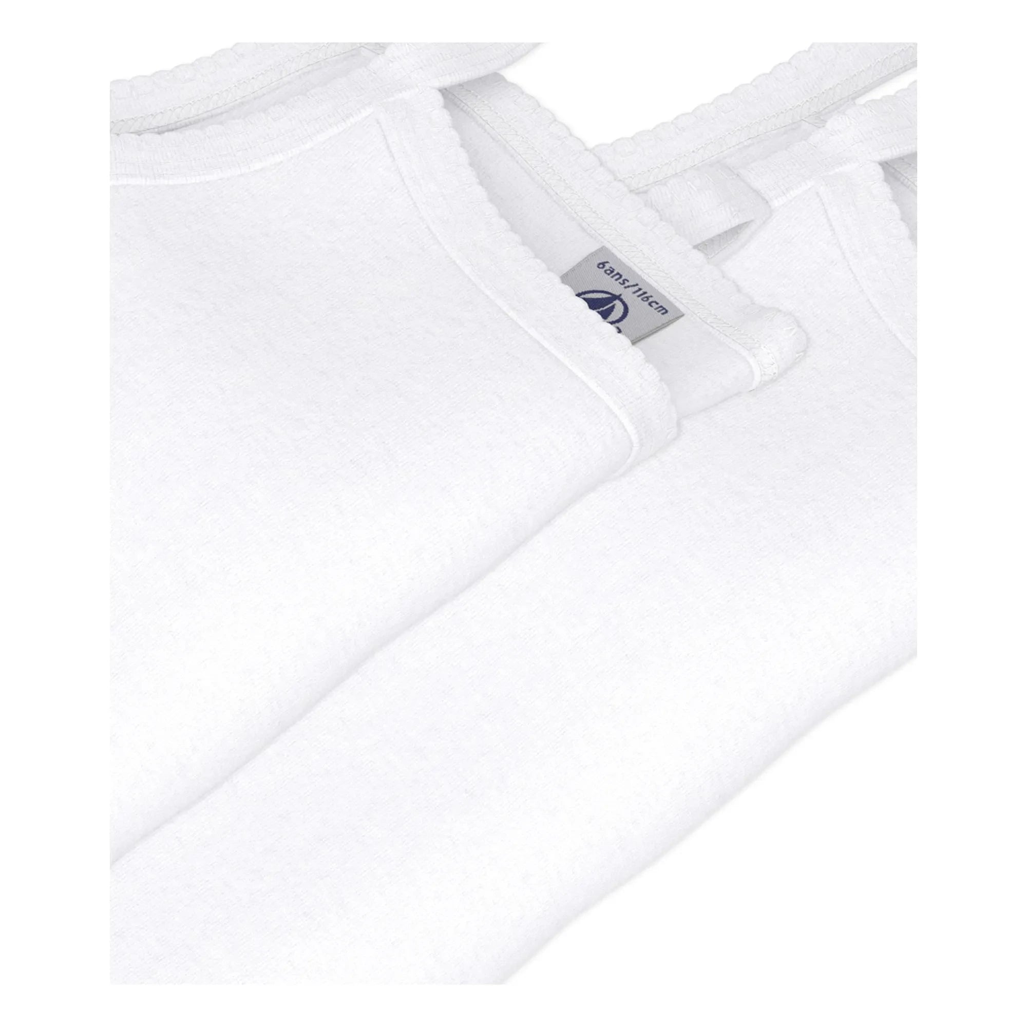 Petit Bateau – Batch 2 Unifarbene Unterhemden | Weiß