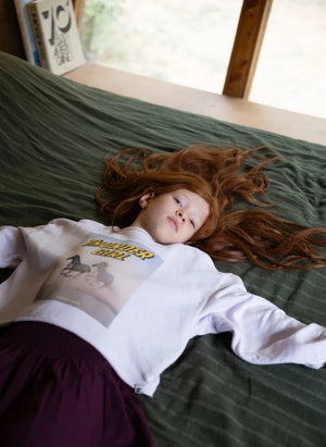 Hundred Pieces - Belmont Horses Organik Pamuklu Sweatshirt | Açık Pembe