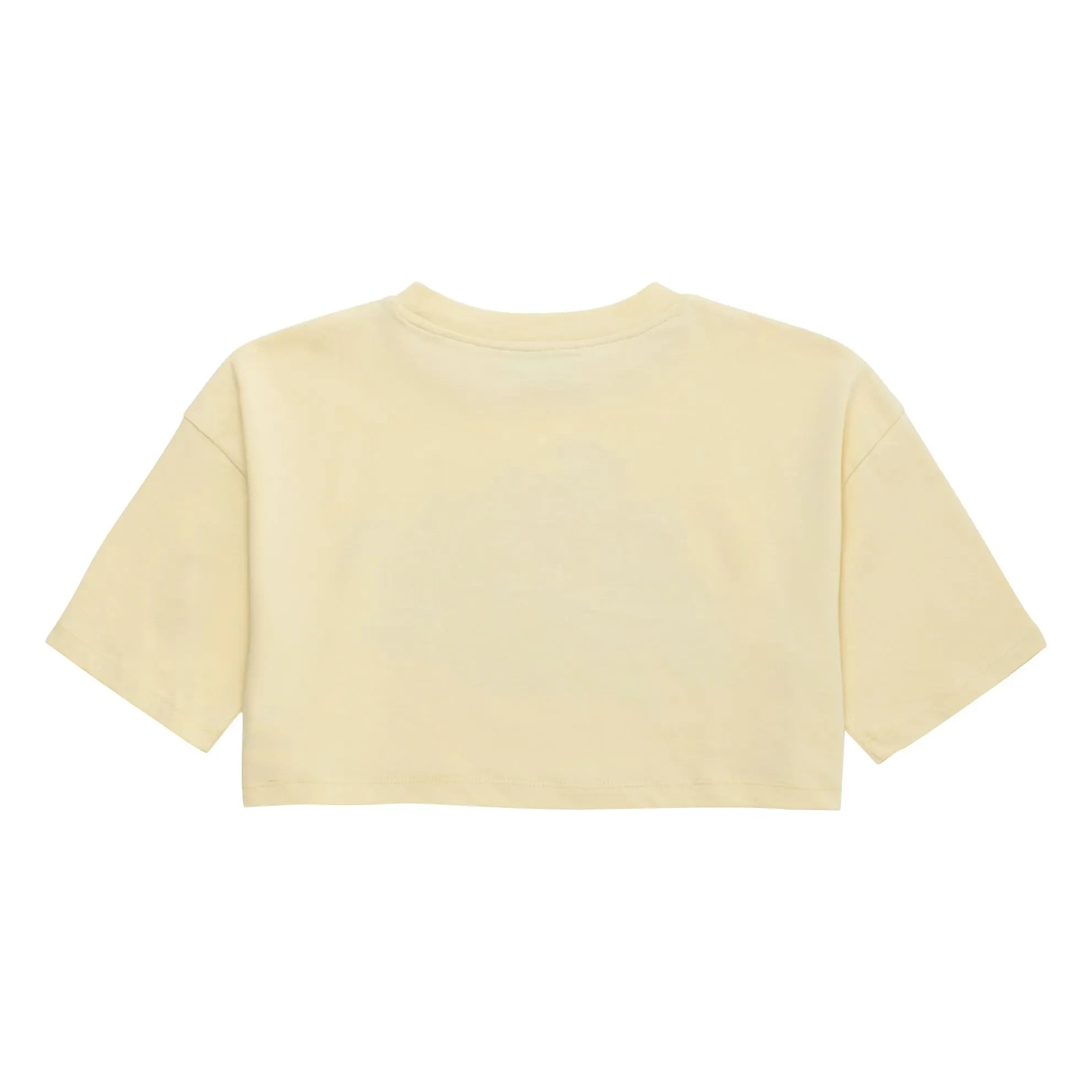 Maison Mangostan - Geblümtes Crop T-Shirt | Blassgelb
