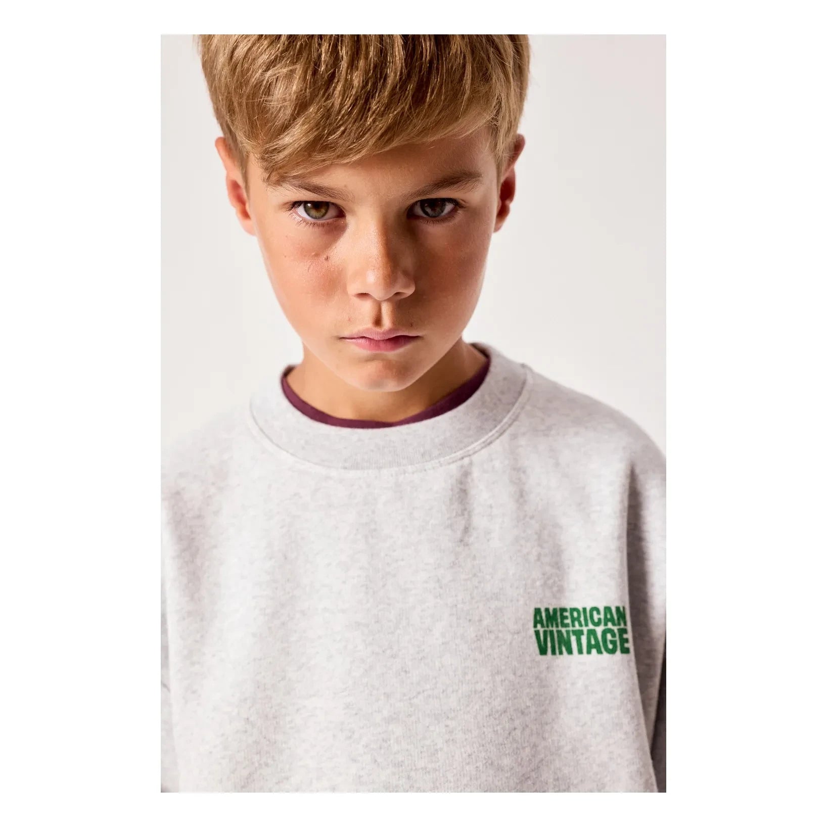 American Vintage - Baptown Sweatshirt | Grau meliert