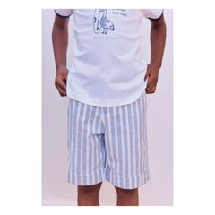 Tartine et Chocolat - Gestreifte Shorts mit gekrempeltem Saum | Indigoblau