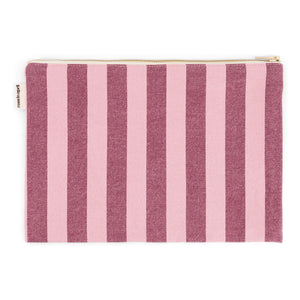Rose in April - Lili Gestreifte Clutch | Pink