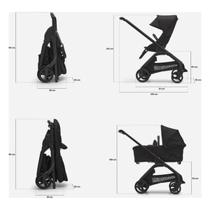 Bugaboo - Bugaboo Dragonfly Complete City Baby Stroller in Graphite Frame | Heather Gray