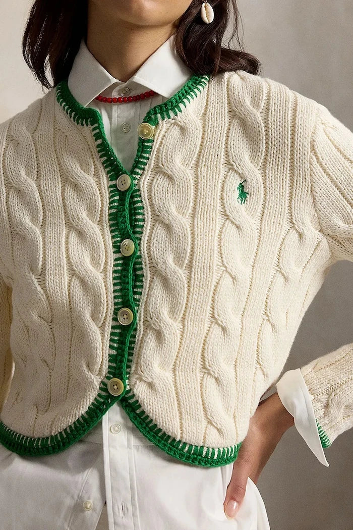 Polo Ralph Lauren Chaleco de Algodón COTTON-SWEATER-CARDIGAN para Mujer